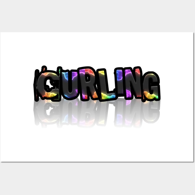 Curling - Lover Abstract Typography Wall Art by MaystarUniverse